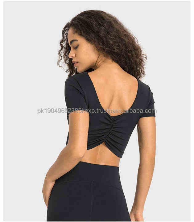 Back design built-in bra Tee