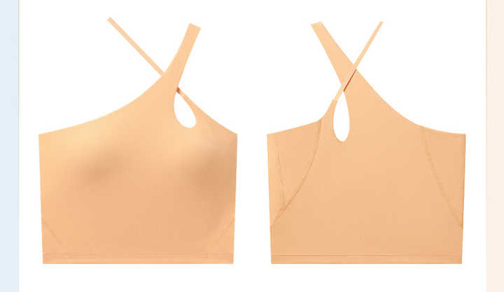 Criss-cross built-in bra top