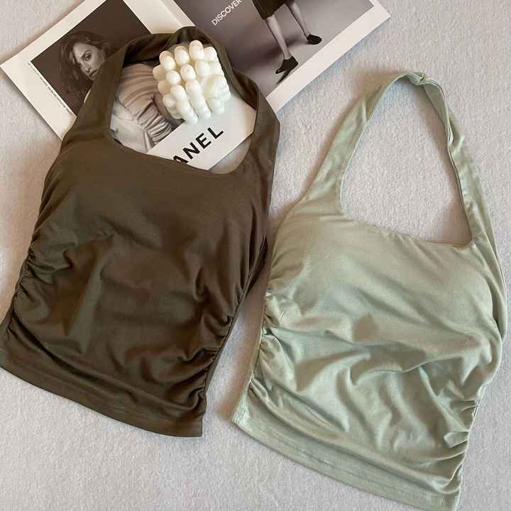 Hold Me Halter Built-in Bra Top