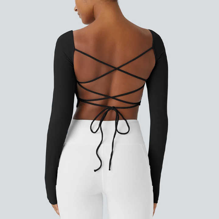 Back Criss-Cross Built-in Bra Top