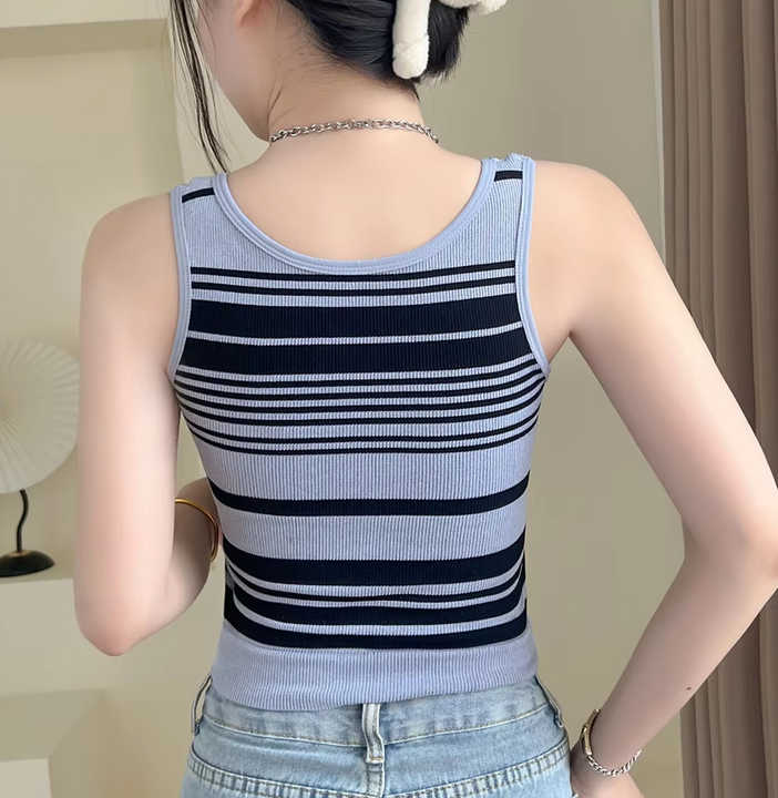 Stripe Me Down Ribbed Bra Tank