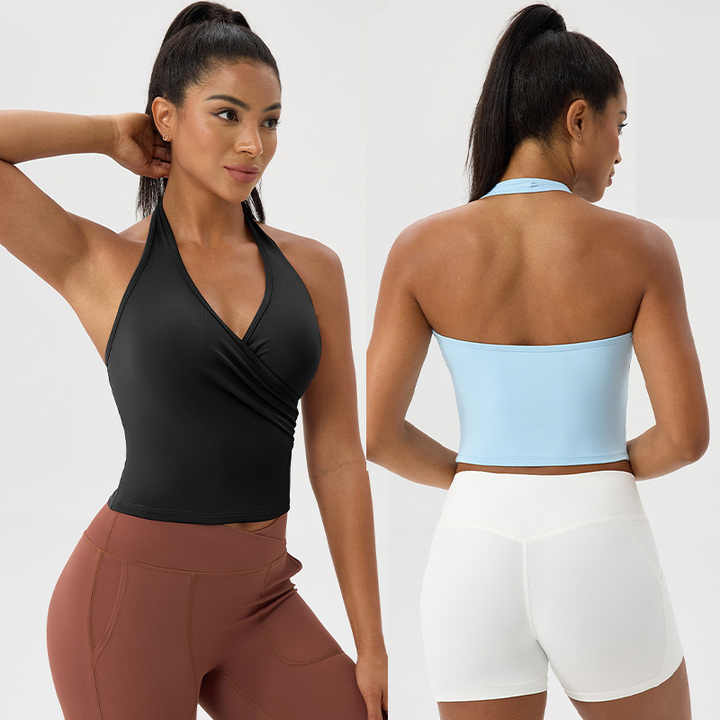 Halter Neck Built-in Bra Top