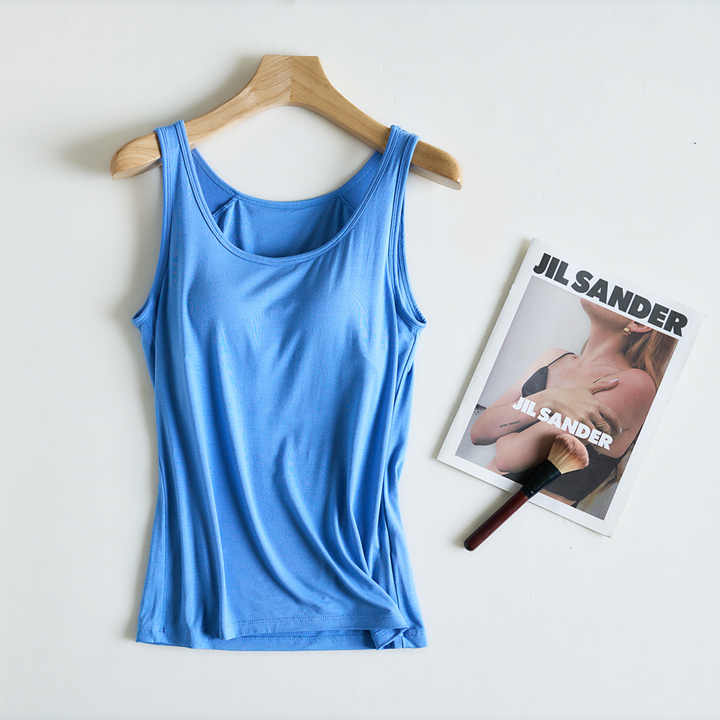 Game face on built-in bra top