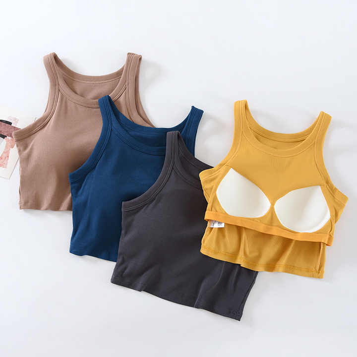 Built-in Bra Crop Tops