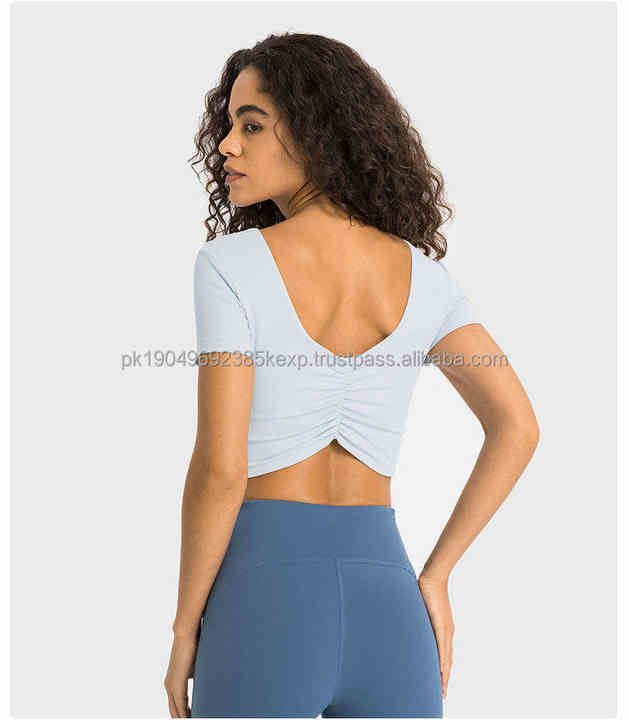 Back design built-in bra Tee