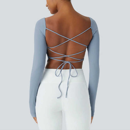 Back Criss-Cross Built-in Bra Top