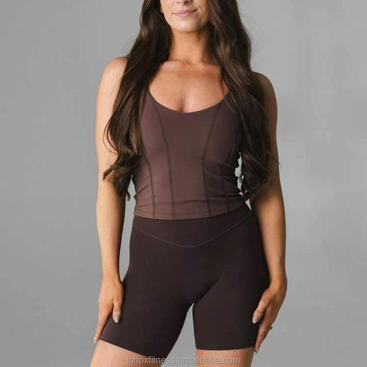 Scoop Neck Built-in Bra Top