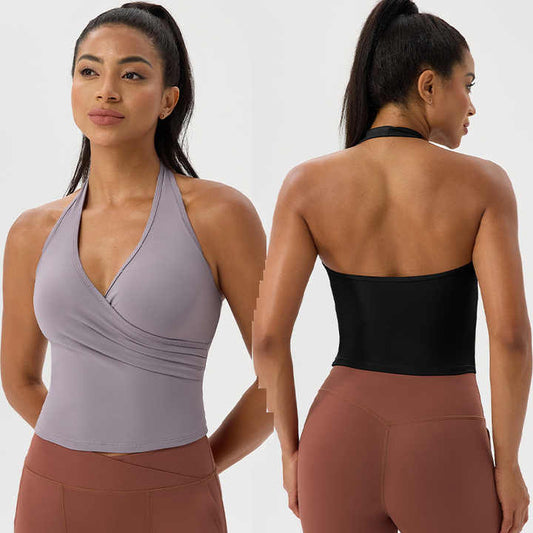 Halter Neck Built-in Bra Top