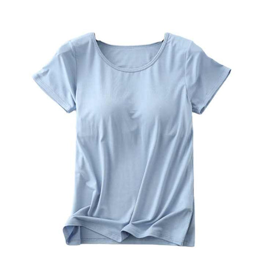 Everyday tee with built-in bra